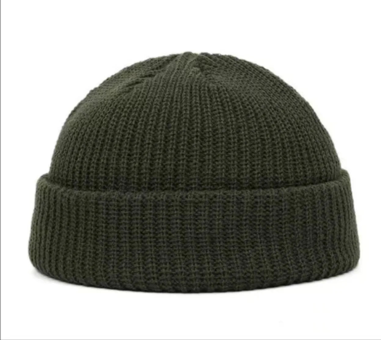 Autumn Men's Pullover Melon Cap Simple Solid Color Knitted Hats For Women's Winter Outdoor Warm Beanie Street Hip Hop Cold Hat