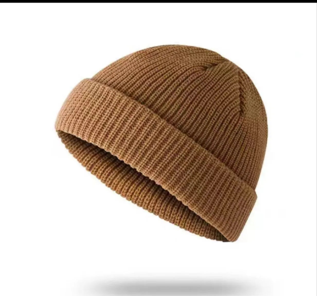 Autumn Men's Pullover Melon Cap Simple Solid Color Knitted Hats For Women's Winter Outdoor Warm Beanie Street Hip Hop Cold Hat