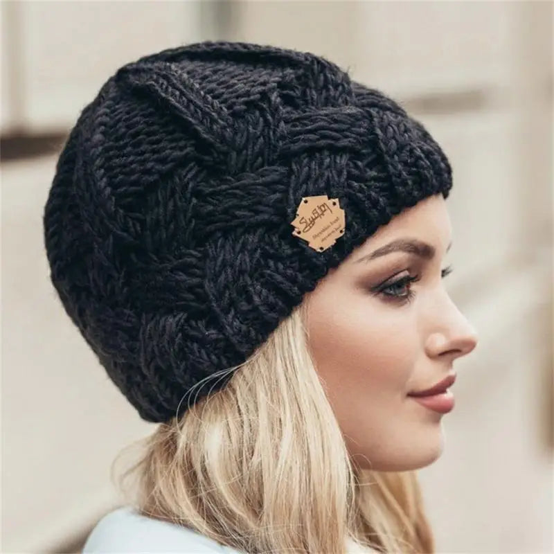 New Knitted Hat Woolen Yarn Men's Women's Vintage Style Beanies Diamond Plaid Autumn Winter Woolen Hat Warm Accessories