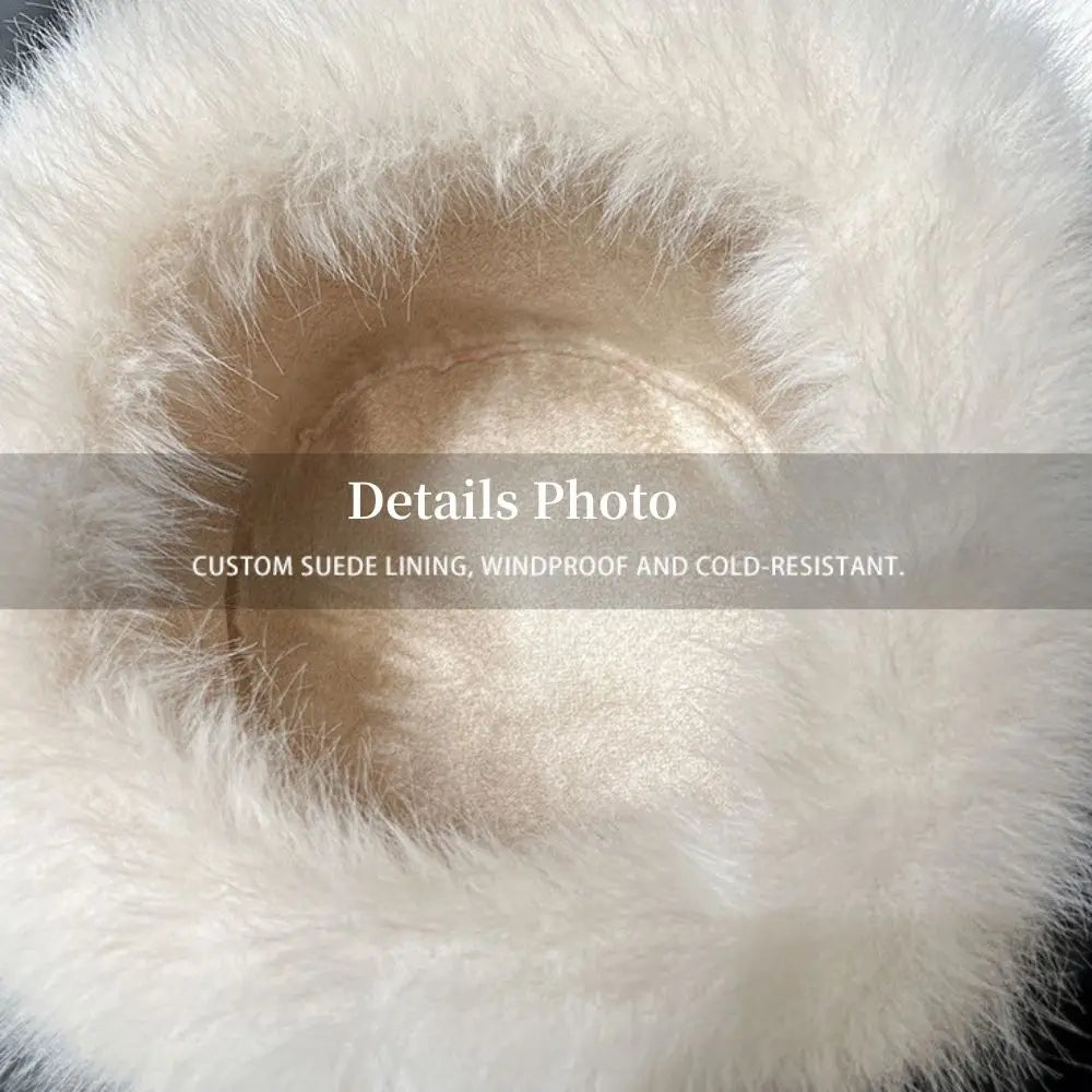 Hot Sale Fur Hat Women Warm Snow Ski Cap Female Faux Fox Fur Thick Warm Winter Hat Lady Windproof Russian Hat Ear Warmer Bonnet