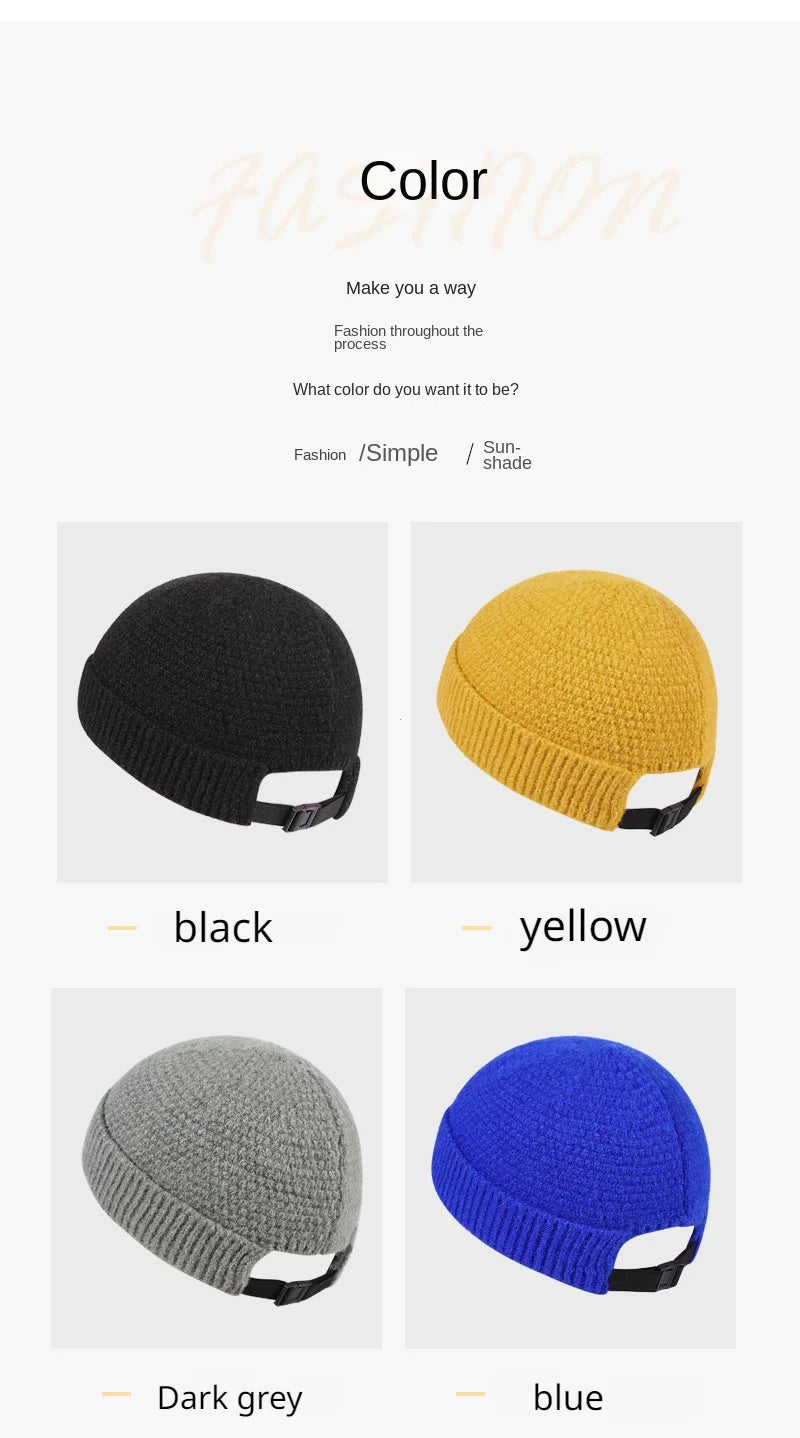 2023 NEW Baseball Cap Man Knitted Beanie Warm Soft Winter Hats Landlord Hip Hop Hat Skull Caps Outdoor Rolled Bonnet Шляпа