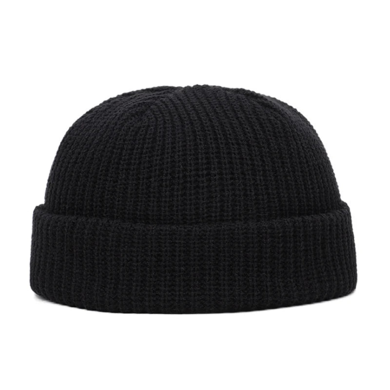 Unisex Warm Knitted Brimless Hat Men Women Beanies Winter Autumn Hip Hop Skullcap Street Beanie Ski Fisherman Solid Color Cap