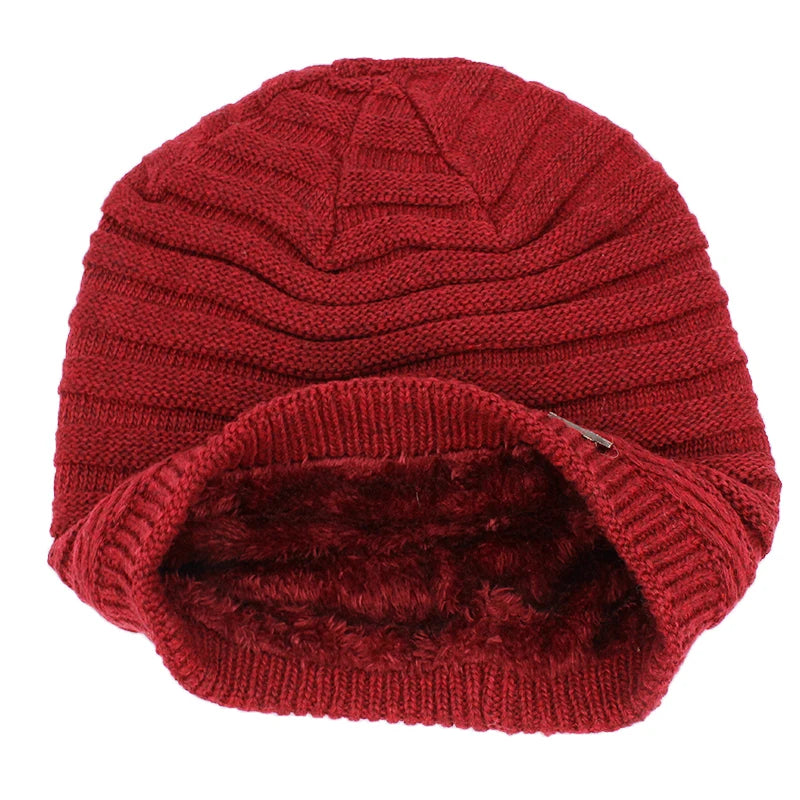 Adult Women Winter Warm Hat For Men Unisex Fashion Casual Knitted Stripe Girl Boy Beanies Skullies Outdoor Cotton Hats S11X06