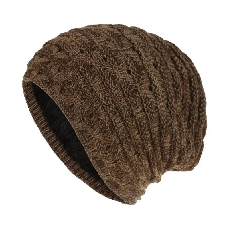 New Knitted Hat Woolen Yarn Men's Women's Vintage Style Beanies Diamond Plaid Autumn Winter Woolen Hat Warm Accessories