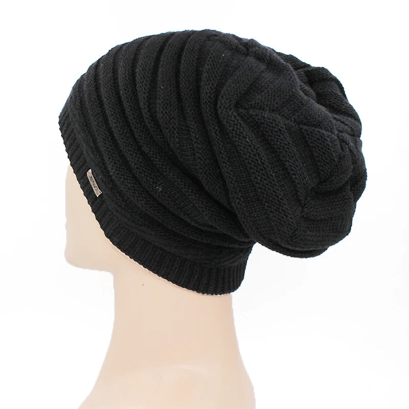 Adult Women Winter Warm Hat For Men Unisex Fashion Casual Knitted Stripe Girl Boy Beanies Skullies Outdoor Cotton Hats S11X06