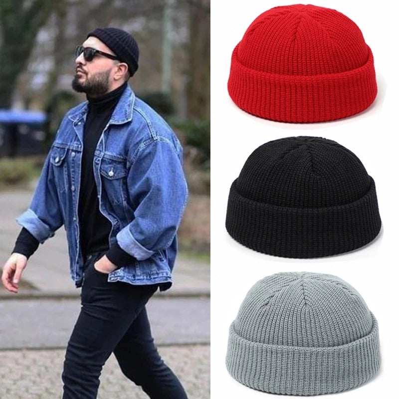 Winter Warm Beanies Women Men Knitted Hats Boys Girls Skullies Hat Solid Color Unisex Autumn SkullCap Casual Elastic Hip Hop Hat