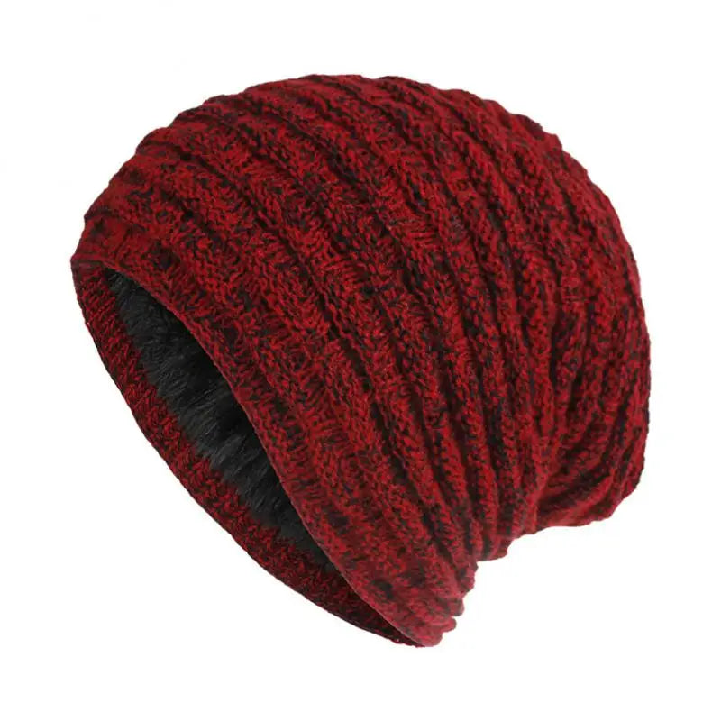 New Knitted Hat Woolen Yarn Men's Women's Vintage Style Beanies Diamond Plaid Autumn Winter Woolen Hat Warm Accessories