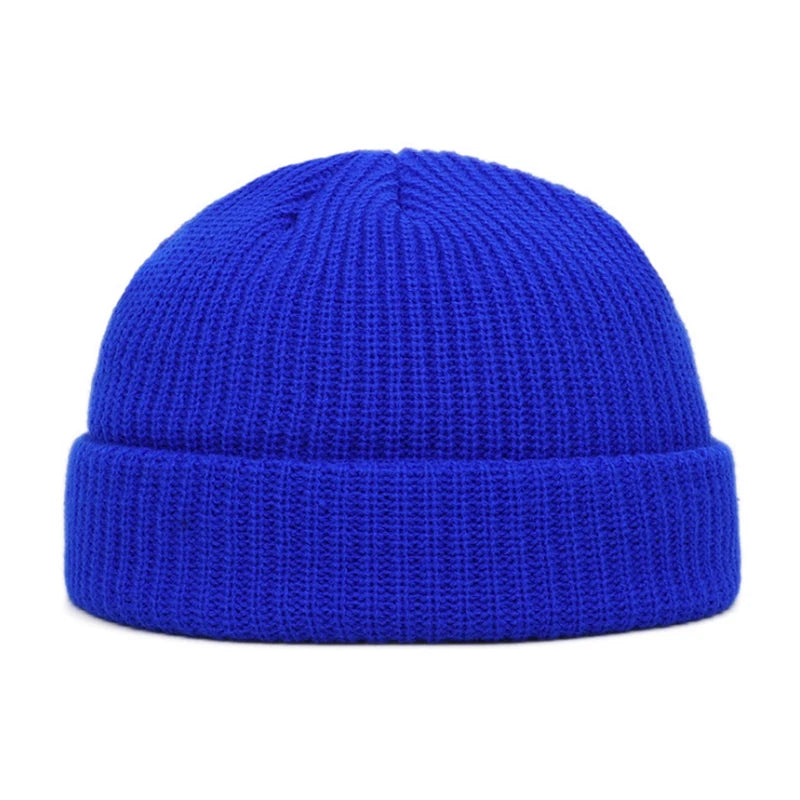 Unisex Warm Knitted Brimless Hat Men Women Beanies Winter Autumn Hip Hop Skullcap Street Beanie Ski Fisherman Solid Color Cap