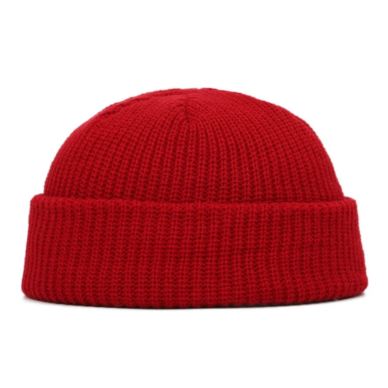 Unisex Warm Knitted Brimless Hat Men Women Beanies Winter Autumn Hip Hop Skullcap Street Beanie Ski Fisherman Solid Color Cap