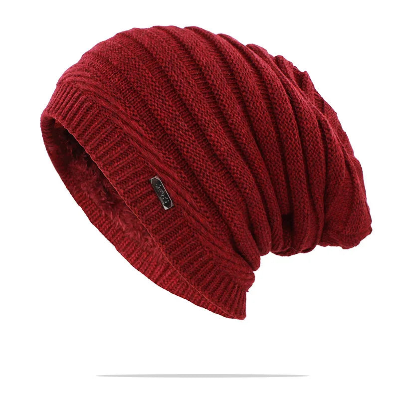 Adult Women Winter Warm Hat For Men Unisex Fashion Casual Knitted Stripe Girl Boy Beanies Skullies Outdoor Cotton Hats S11X06