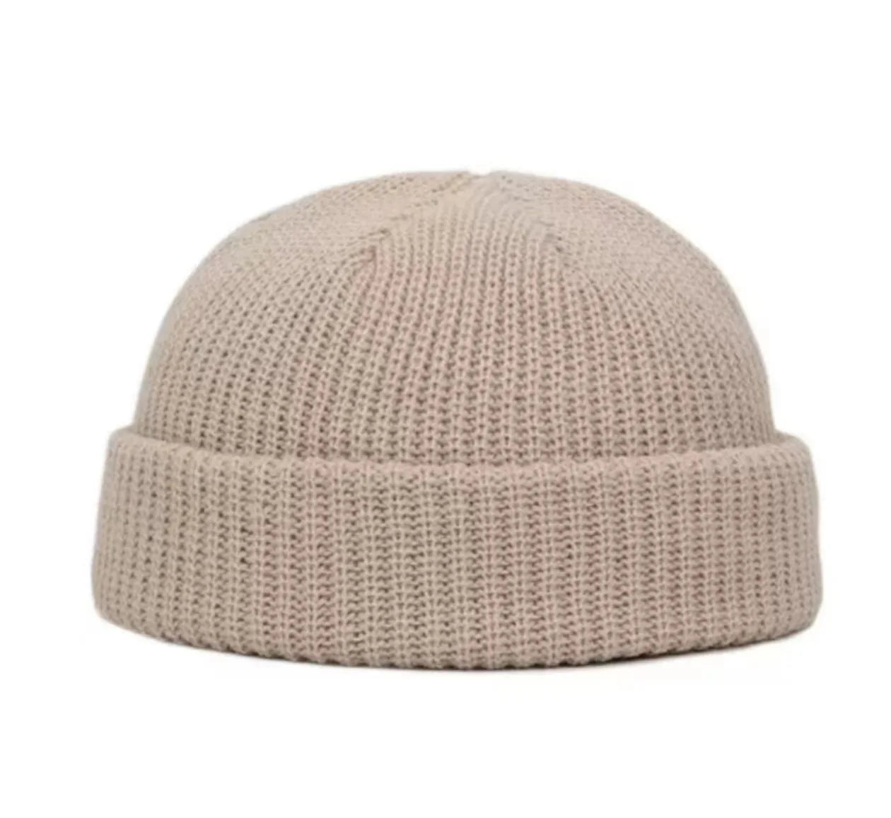 Autumn Men's Pullover Melon Cap Simple Solid Color Knitted Hats For Women's Winter Outdoor Warm Beanie Street Hip Hop Cold Hat